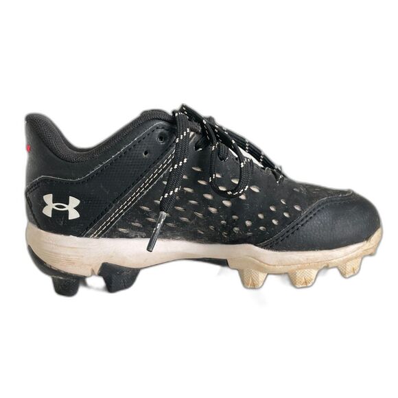 Youth Boys Under Armour Leadoff Black Low Rim Baseball/Soccer Cleats Size 12K - Picture 8 of 15